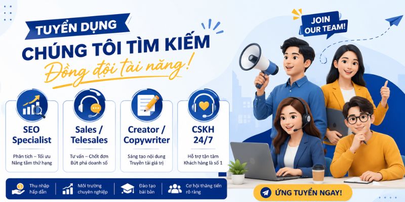 Danh sách các vị trí tuyển dụng hot nhất tại tập đoàn KUBET 68